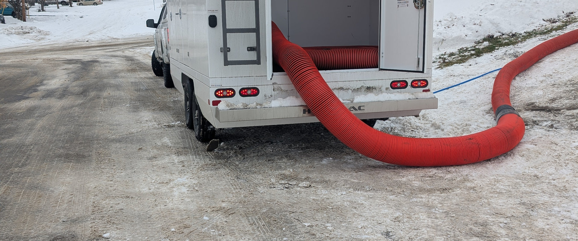 HKZ Air Cleanerz service truck and crew in Quesnel, BC